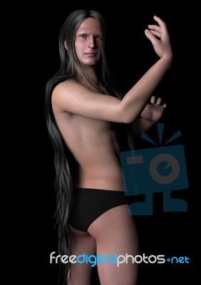 Long Haired Guy Stock Image Royalty Free Image Id 100273484