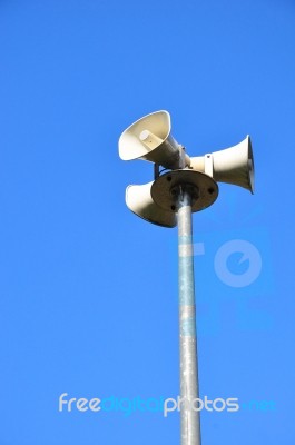 Loudspeaker Column Stock Photo