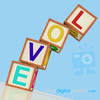 Love Blocks Show Friendship Romance Or Marriage Stock Image