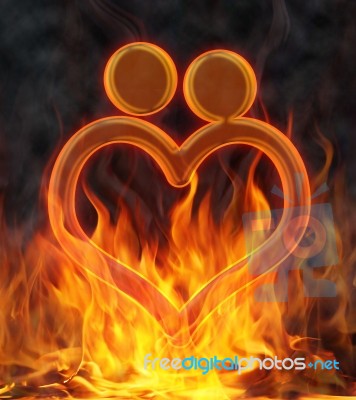 Love Flames Stock Image
