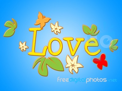 Love Flowers Indicates Petals Passion And Devotion Stock Image
