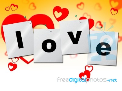 Love Heart Means Romantic Relationship And Affection Stock Image