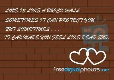 Love Like Brick Wall Stock Image