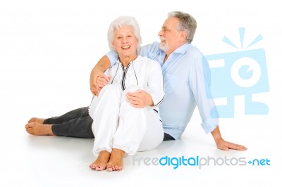 Loving Elder Couple Stock Photo