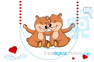 Loving Teddy Bears Stock Image