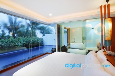 Luxury Bedroom Stock Photo