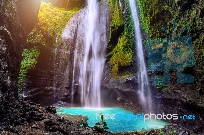 Madakaripura Waterfall Is The Tallest Waterfall In Java And The Second Tallest Waterfall In Indonesia Stock Photo