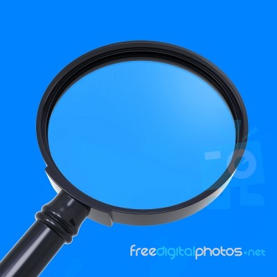 Magnifying Glass Shows Zoom Or Search Stock Image