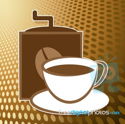 Make Coffee Icon Shows Cafeteria Drinks And Brewing Stock Image