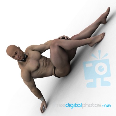 Male Model Sitting Stock Image