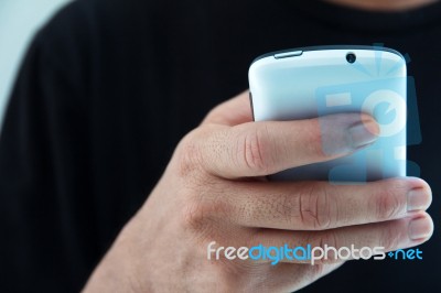 Man Checking His Phone Stock Photo Man Checking His Phone Stock Photo