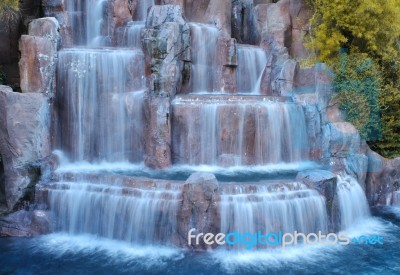 Man Made Waterfalls Stock Photo