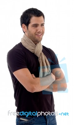 Man Portrait With Folded Arms Stock Photo