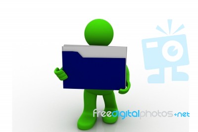 Man With Document  Stock Image