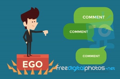 Man With Self Ego Stock Image