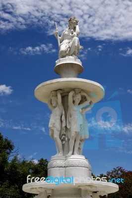 Marble Statue Of A Women And Some Man Stock Photo