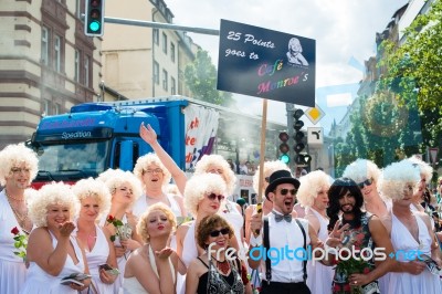 Marilyn Monroes On Christopher Street Day 2015 In Stuttgart, Germany Stock Photo