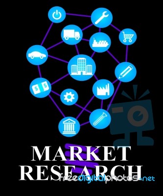 Market Research Means For Sale And Business Stock Image