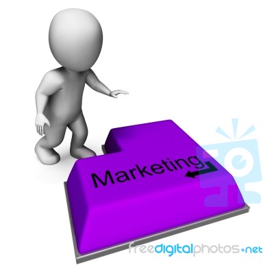 Marketing Key Shows Promotion Advertising And Pr Stock Image