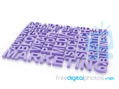Marketing word Stock Image