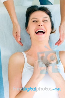 Massage For Woman Stock Photo