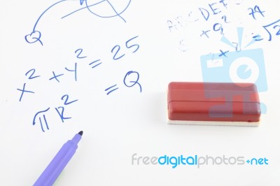 Mathematics Formula On Board Stock Photo