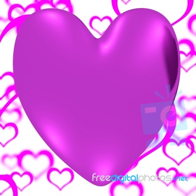 Mauve Heart Stock Image