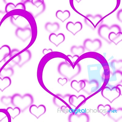 Mauve Hearts Background Stock Image