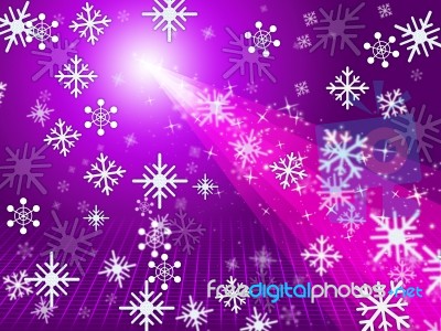 Mauve Snowflake Shows Light Burst And Christmas Stock Image
