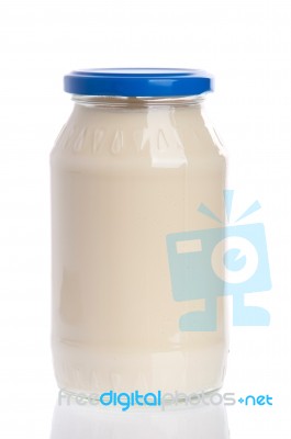 Mayonnaise Jar Stock Photo