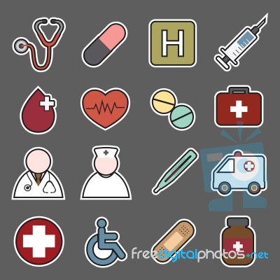 Medical Icons Stock Image