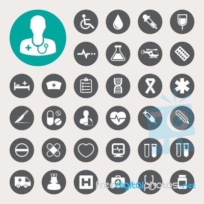 Medical Icons Set,illustration Stock Image