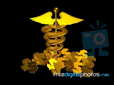 Medical Logo And Dollar Sign Stock Image