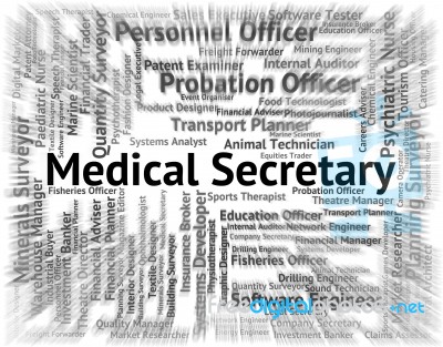 Medical Secretary Represents Personal Assistant And Pa Stock Image