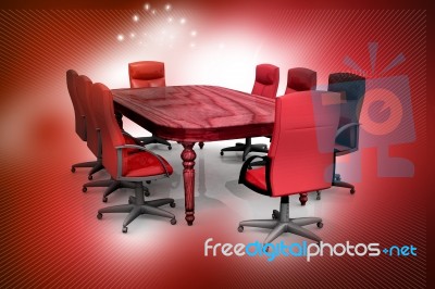 Meeting Room And Conference Table Stock Image