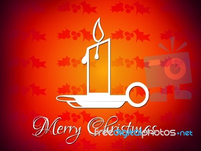 Merry Christmas Candle Stock Image