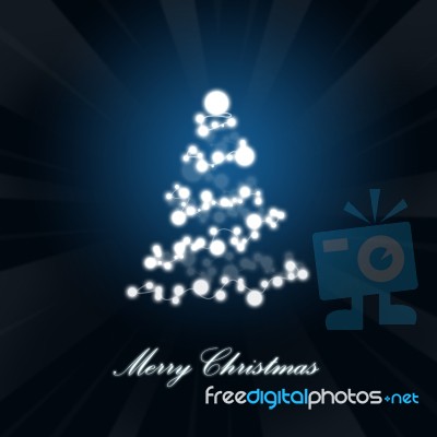 Merry Christmas Tree Stock Image