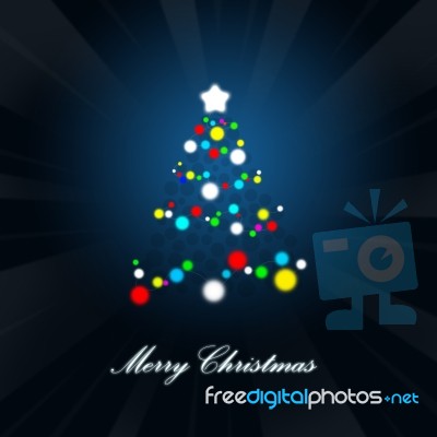 Merry Christmas Tree Stock Image