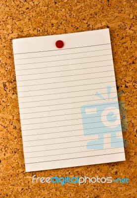 Message Note On Cork Board Stock Photo