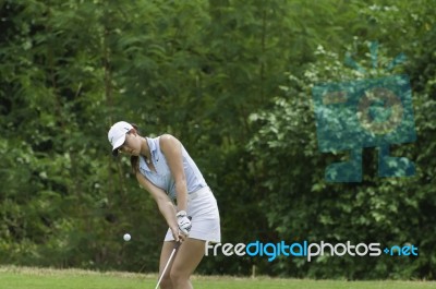 Michelle Wie Chips Golf Ball Stock Photo