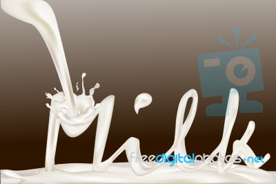 Milk Splash Stock Image