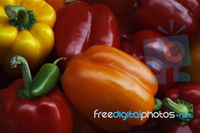 Mixed Peppers Stock Photo