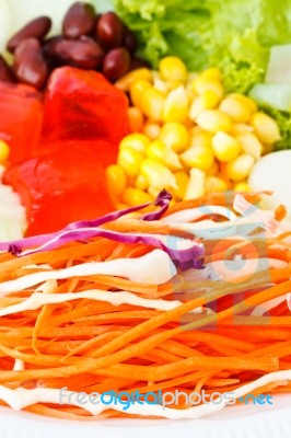 Mixed Vegetable Salad Stock Photo