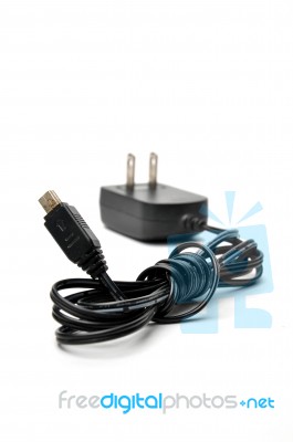 Mobile Phone Charger Stock Photo