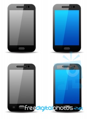 Mobile Phone Icons Stock Image