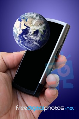 Mobile Phone In Hand Stock Image