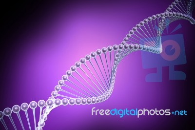 Model Of Twisted Dna Chain Stock Image