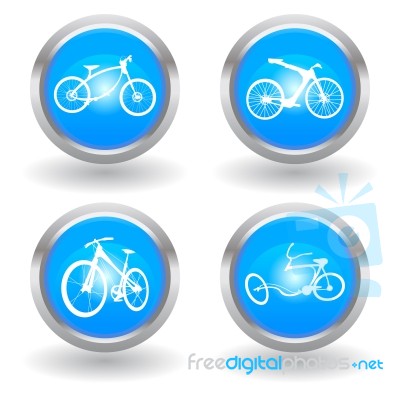 Modern Bike Icon Stock Image