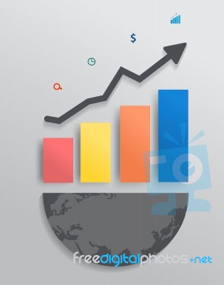 Modern Design Graph Stock Image