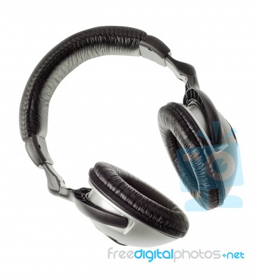 Modern Headphones Isolated Stock Photo